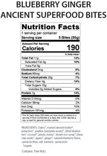 Load image into Gallery viewer, Superfood Snack Bites, Blueberry Ginger, 8ct