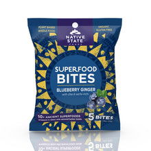 Load image into Gallery viewer, Superfood Snack Bites, Blueberry Ginger, 8ct