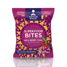 Load image into Gallery viewer, Superfood Snack Bites, Goji Berry Chia, 8ct