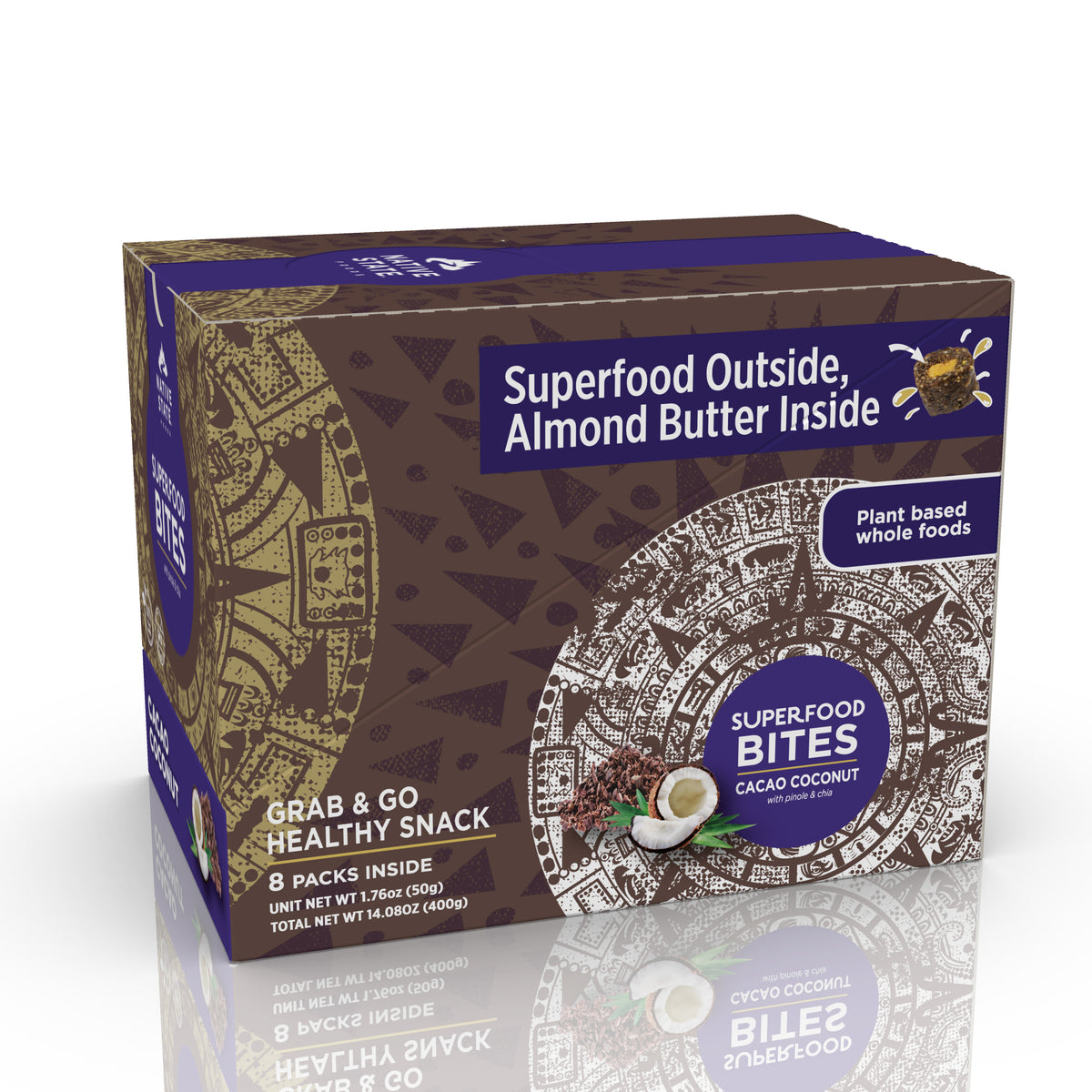 Organic Superfood Snack Bites, Cacao Coconut, 8ct – Native State Foods
