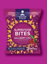 Load image into Gallery viewer, Organic Superfood Snack Bites, Goji Berry Chia, 8ct-Subscription (Save 10%)